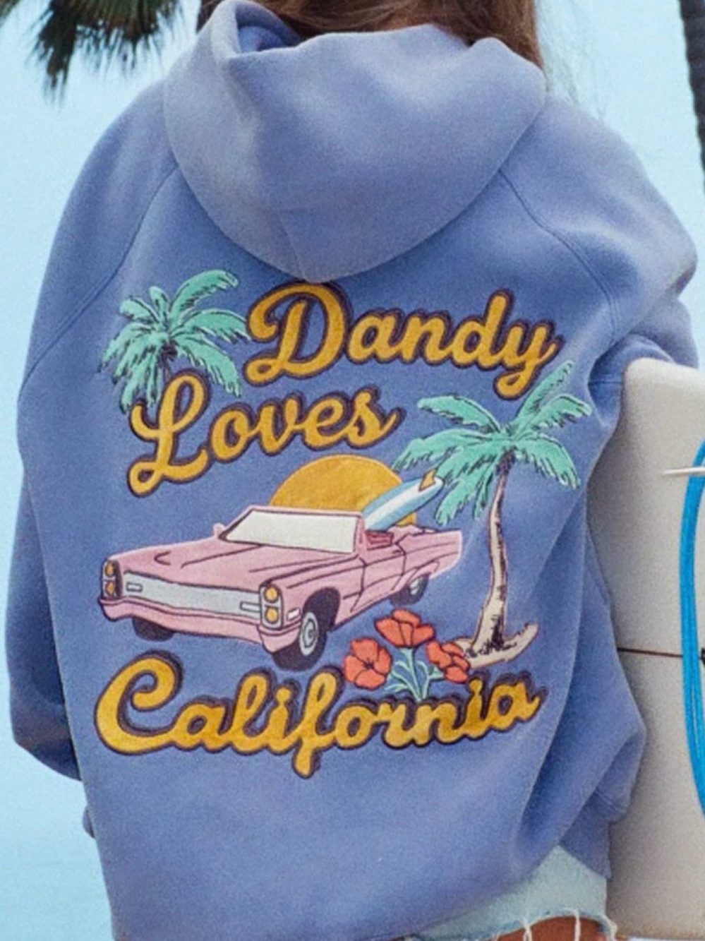 Blue Graphic Hoodie - Dandy Loves California
